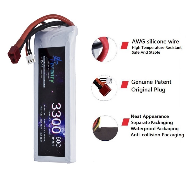 2S 7.4V LiPo Battery 3300mAh 6 - Drone Battery 3S review and price